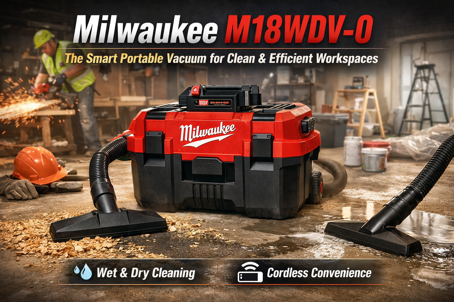 Milwaukee M18WDV-0: The Smart Portable Vacuum for Clean and Efficient Workspaces