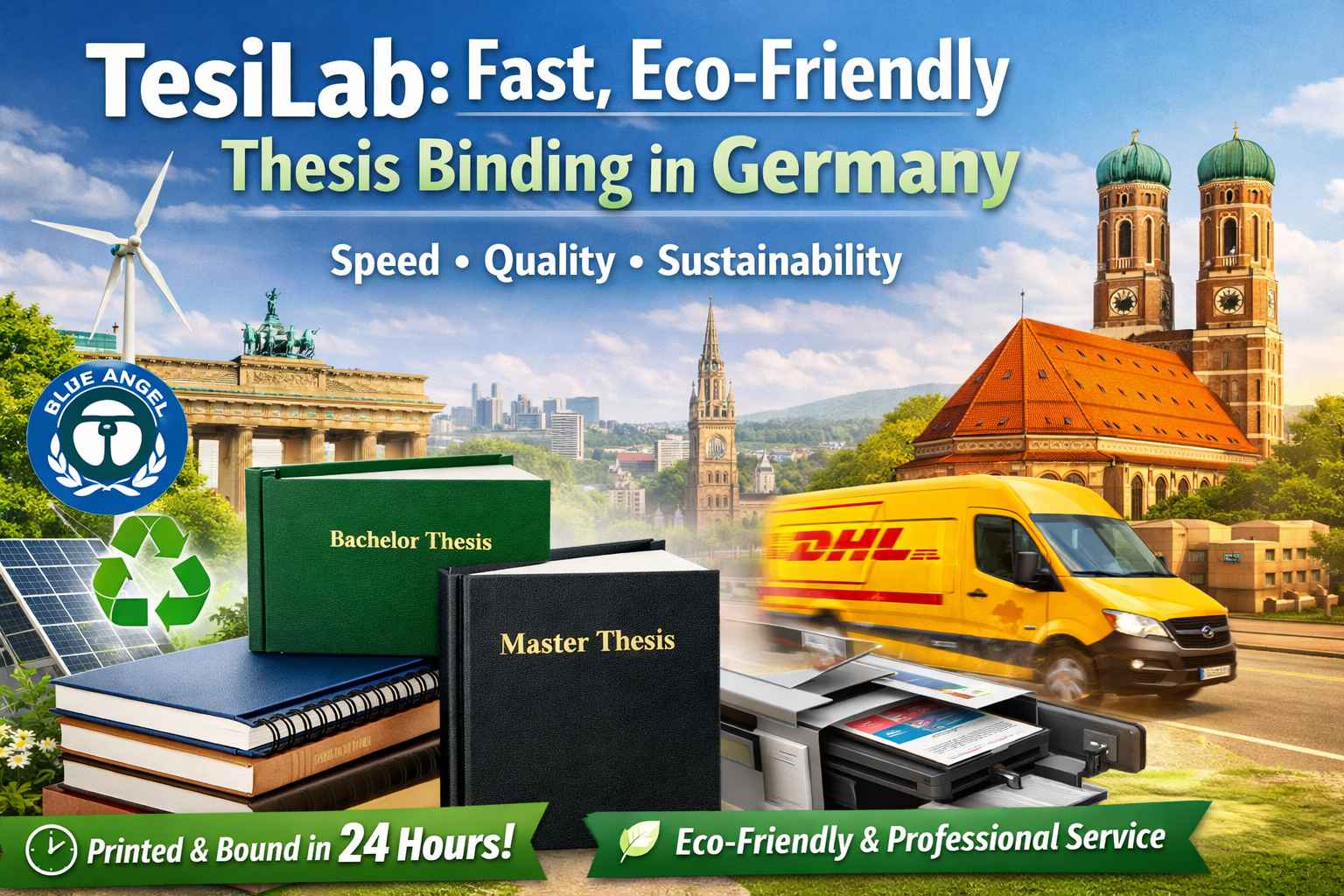 TesiLab: Fast, Eco-Friendly Thesis Binding in Germany