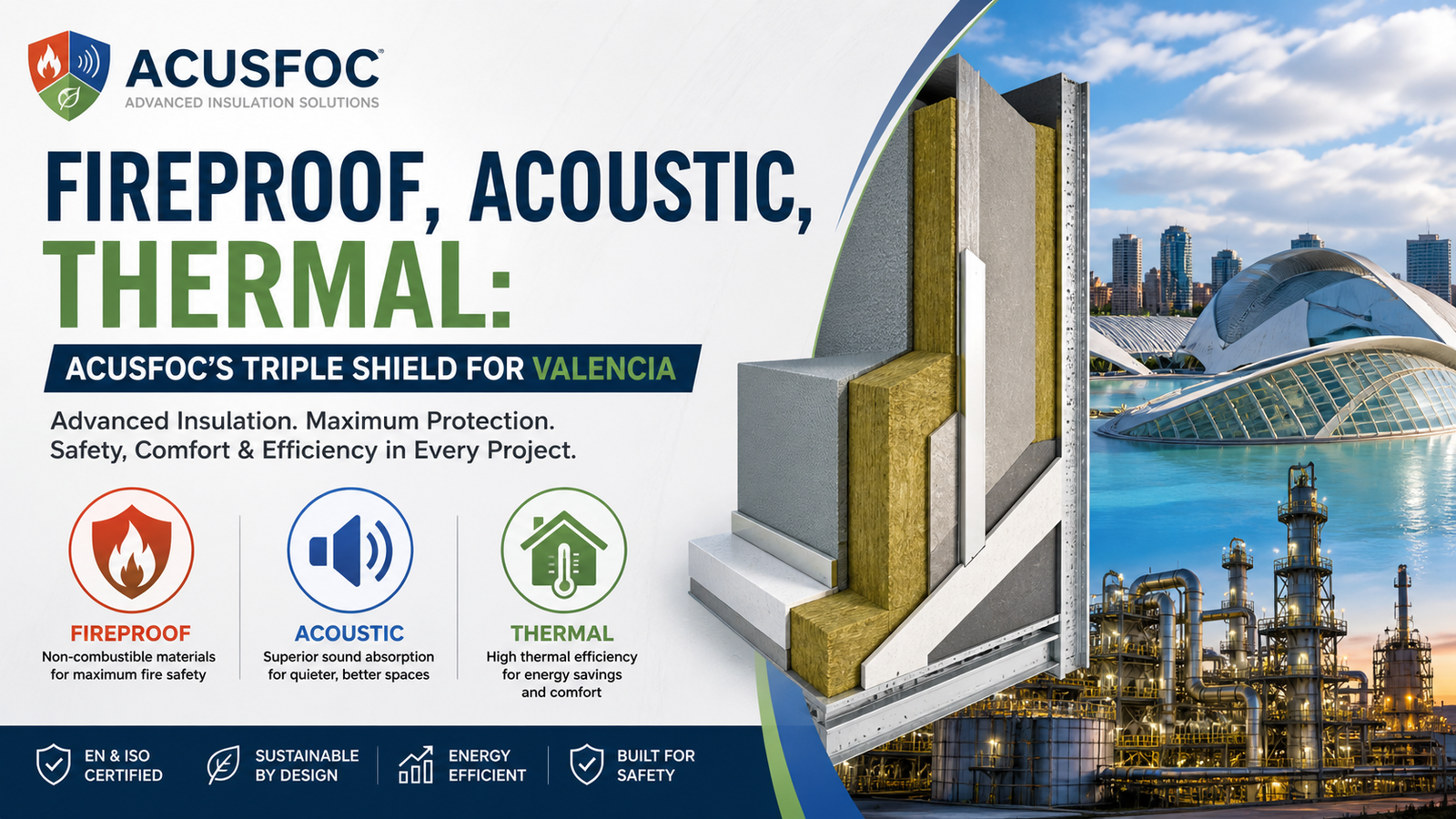 Fireproof, Acoustic, Thermal: Acusfoc’s Triple Shield for Valencia
