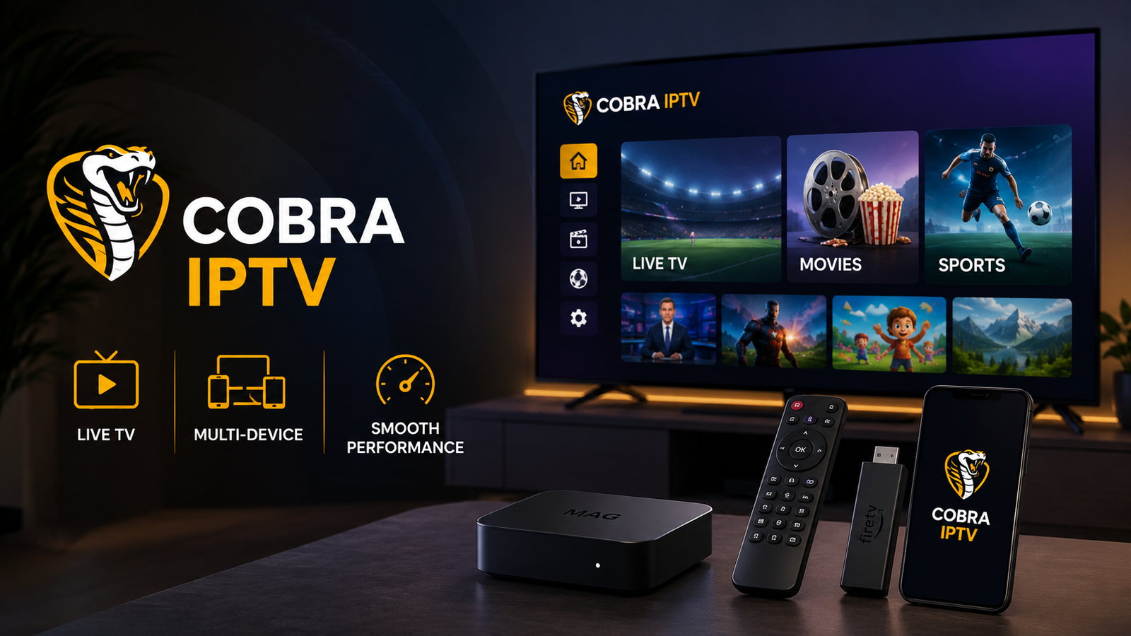 Switch to Cobra IPTV: Channel Lineup, Device Support, and Performance Tips