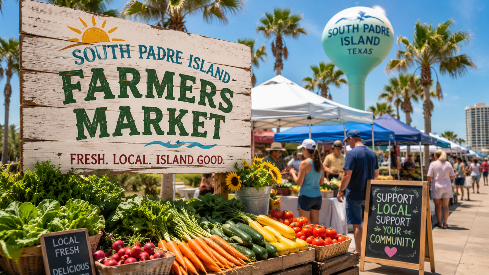 farmers market in South Padre Island, Texas